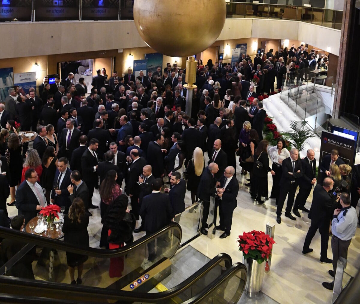 Greek Shipping Awards 2023 guests at the Welcome Drinks Reception, sponsored by Erma First